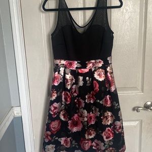 Black dress with flowers